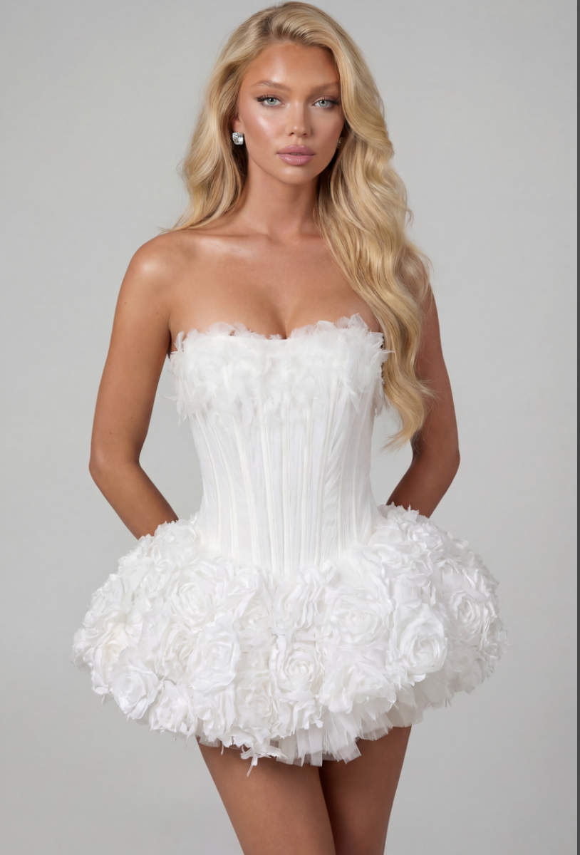 VALENTINE MINI DRESS - IVORY