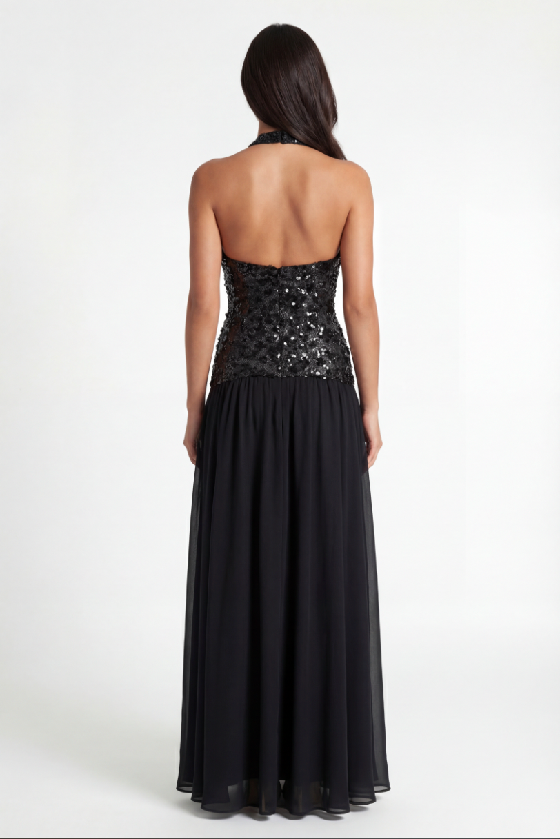 DELPHINE MAXI DRESS - BLACK