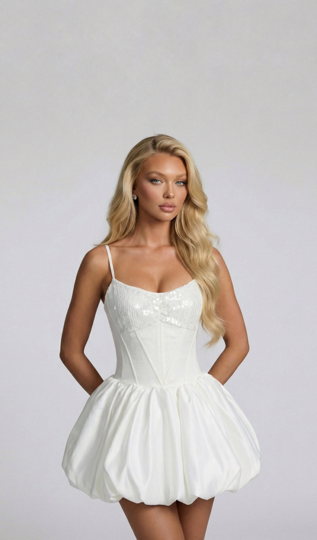VIVIENNE MINI DRESS - IVORY