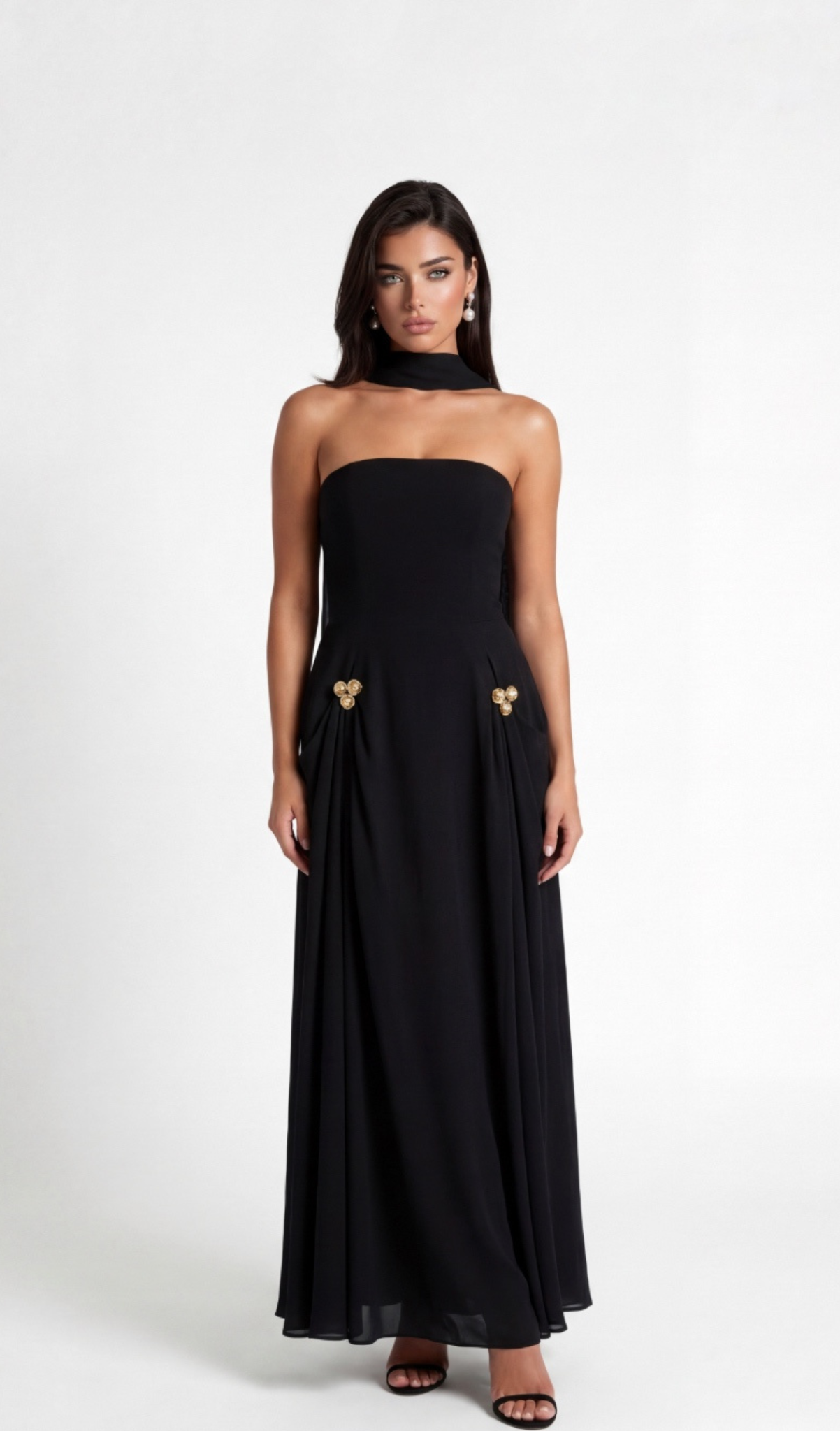 ODETTE MAXI DRESS - BLACK