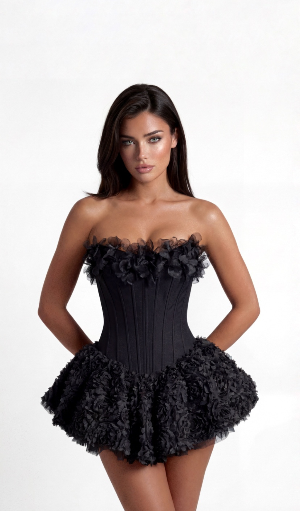 VALENTINE MINI DRESS - BLACK
