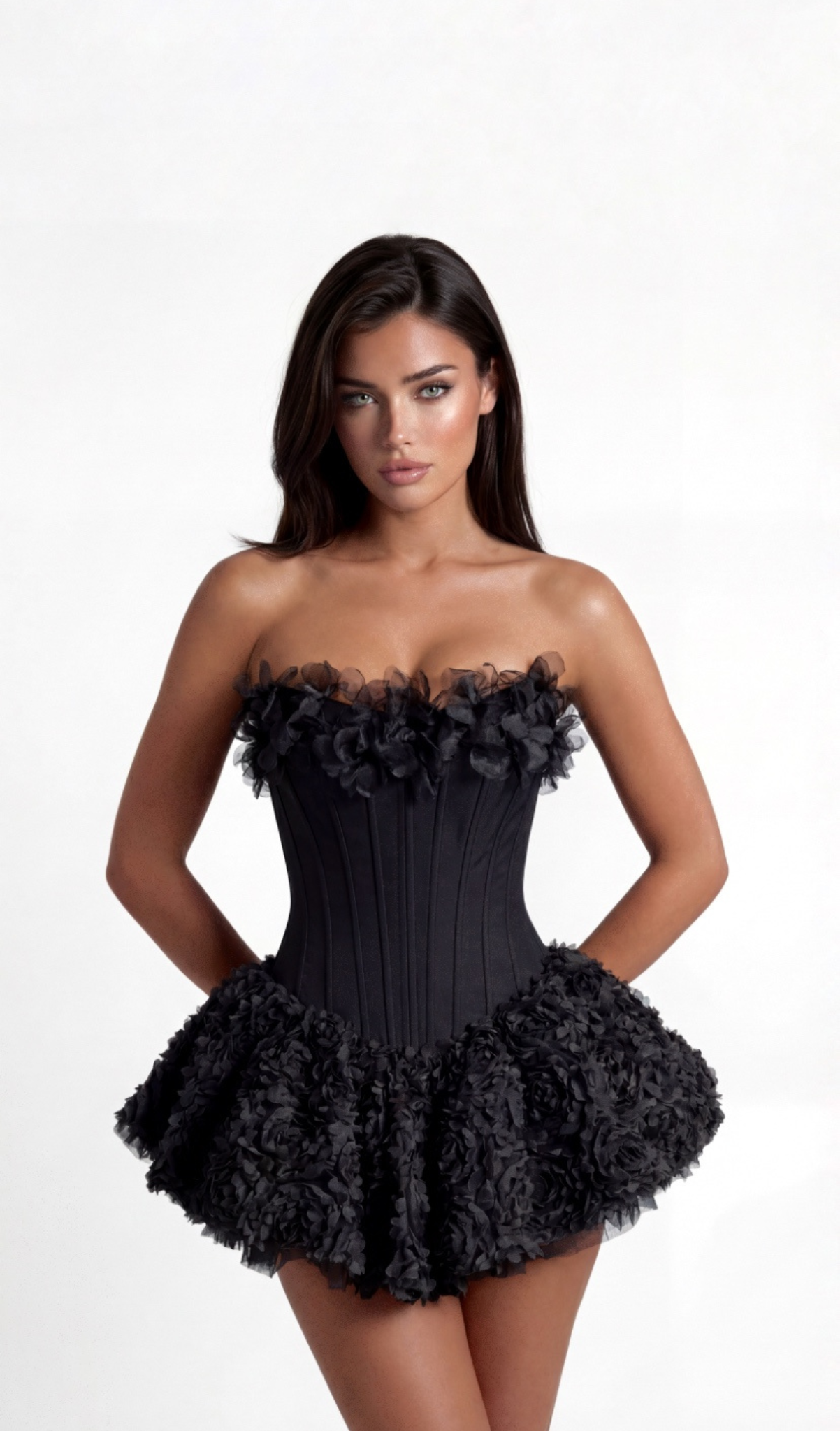 VALENTINE MINI DRESS - BLACK