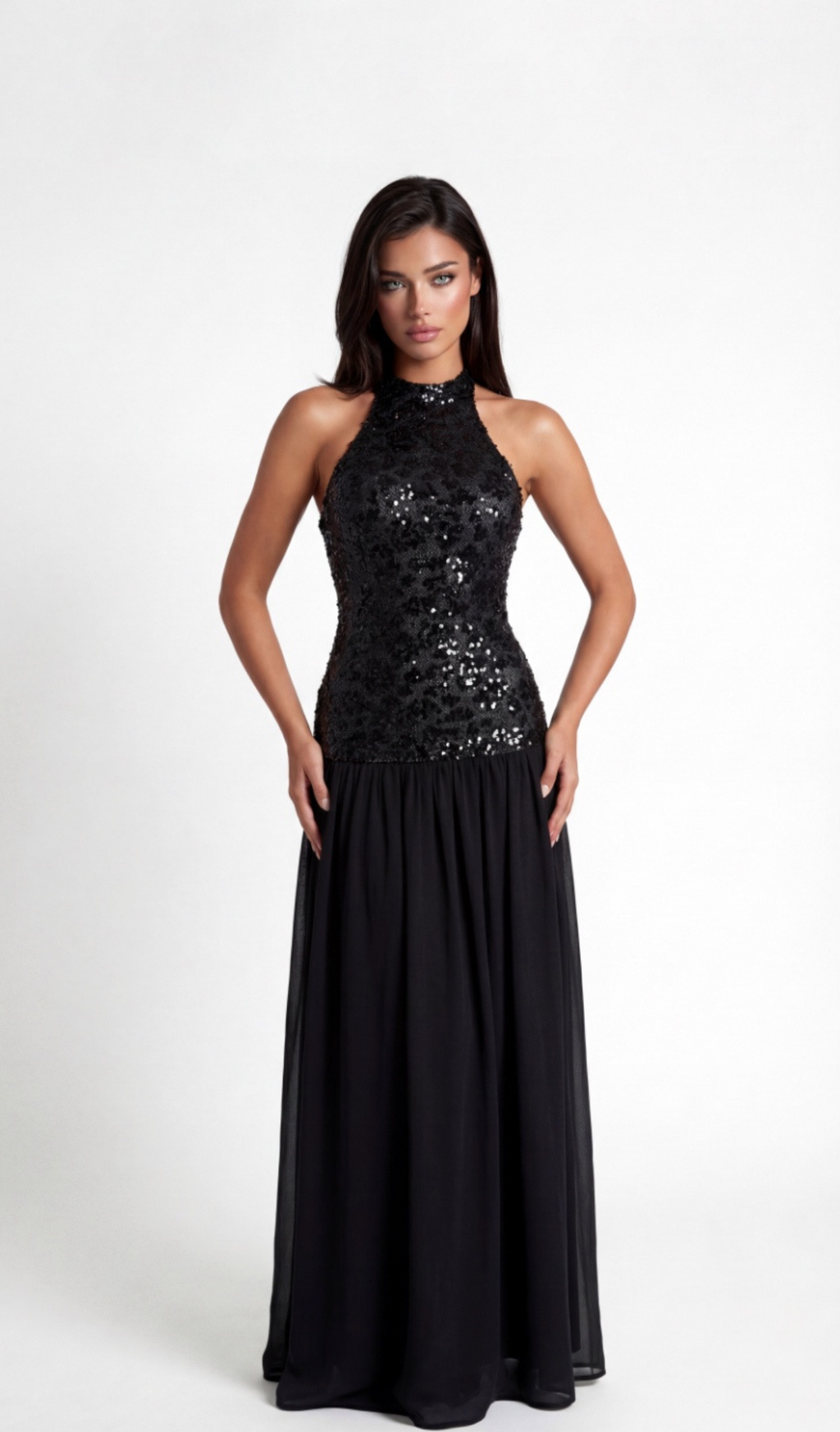 DELPHINE MAXI DRESS - BLACK