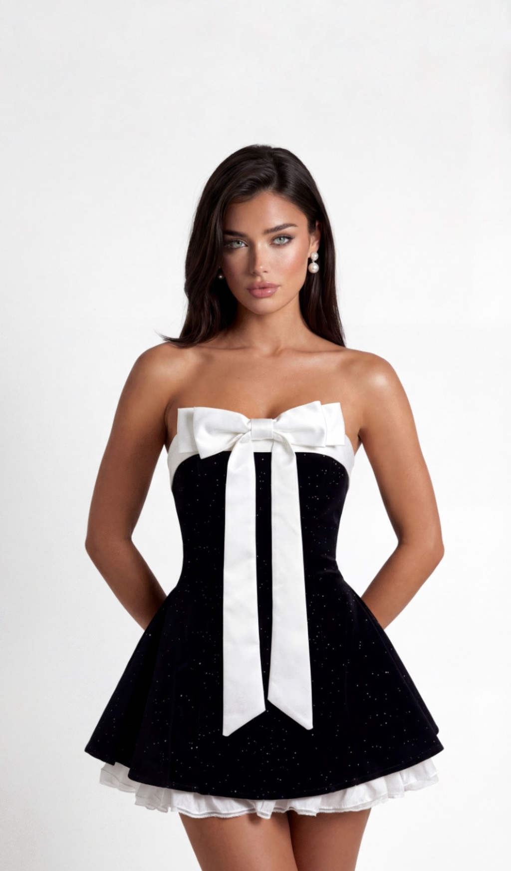 CHÈRIE MINI DRESS - BLACK